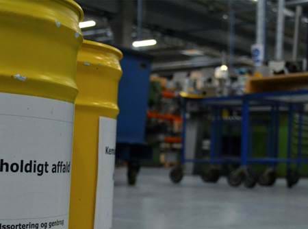Abfallsortierung von ölhaltigen Abfällen