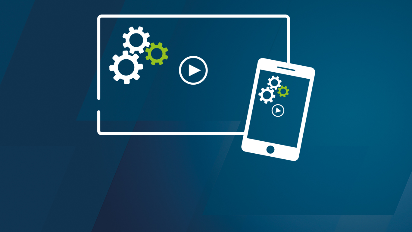 Leitfäden und Tutorials zur Geräteanimation auf blauem Hintergrund